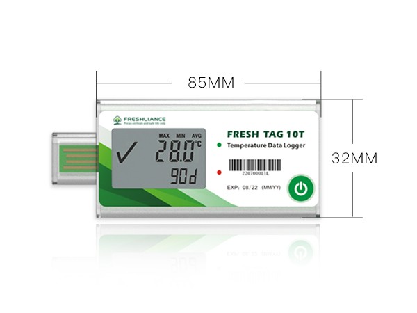 Registrador de datos de temperatura de un solo uso Fresh Tag 10T