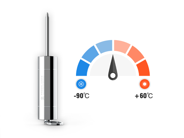 Registrador de datos de temperatura resistente con sonda externa rígida IRON 200