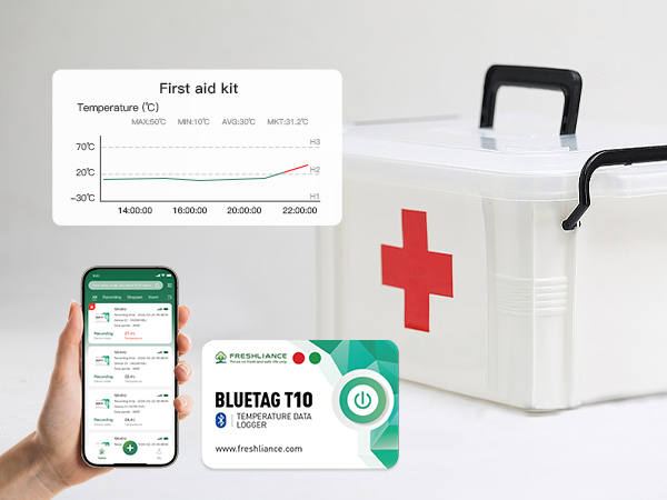 Registrador de datos de temperatura Bluetooth BlueTag T10