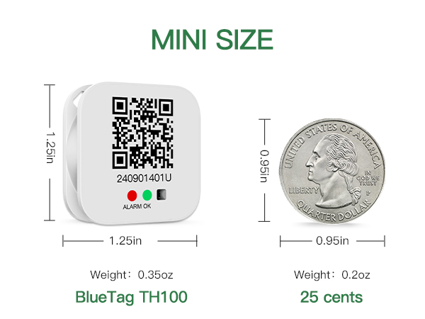 Registrador de datos de temperatura y humedad BlueTag T100/TH100 Bluetooth