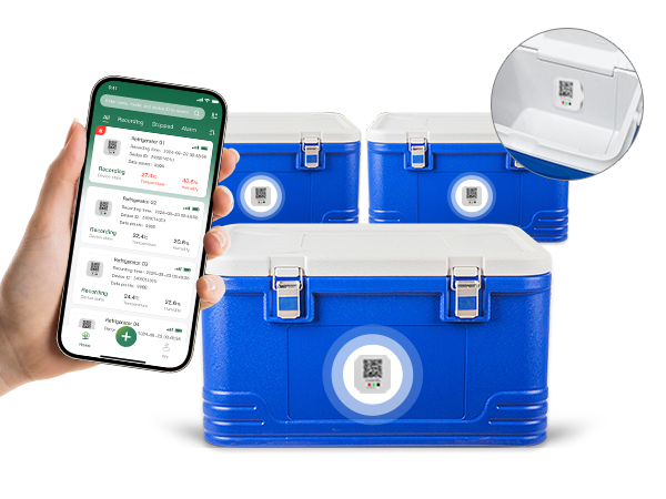 Registrador de datos de temperatura y humedad BlueTag T100/TH100 Bluetooth